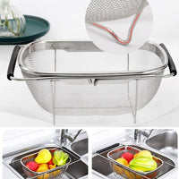 Stainless Steel Colander Oval Shape Big Size